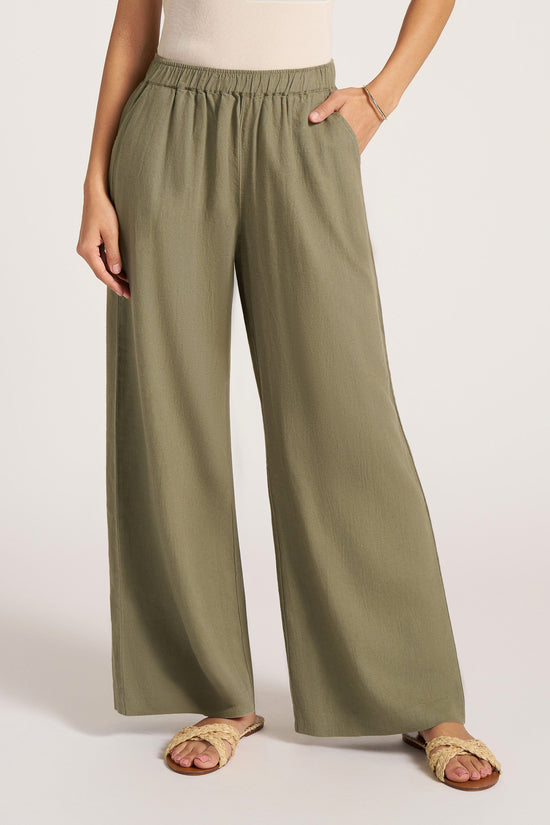 SERAPHINA WIDE LEG PANT - OLIVE