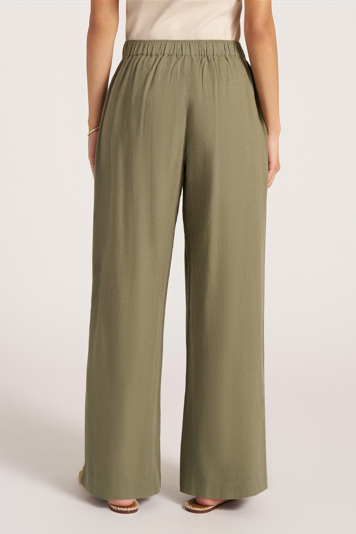 SERAPHINA WIDE LEG PANT - OLIVE