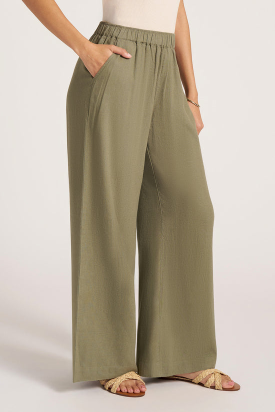 SERAPHINA WIDE LEG PANT - OLIVE