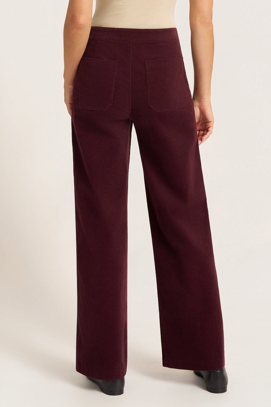 PIPPA CORDUROY STRAIGHT LEG PANT - FIG