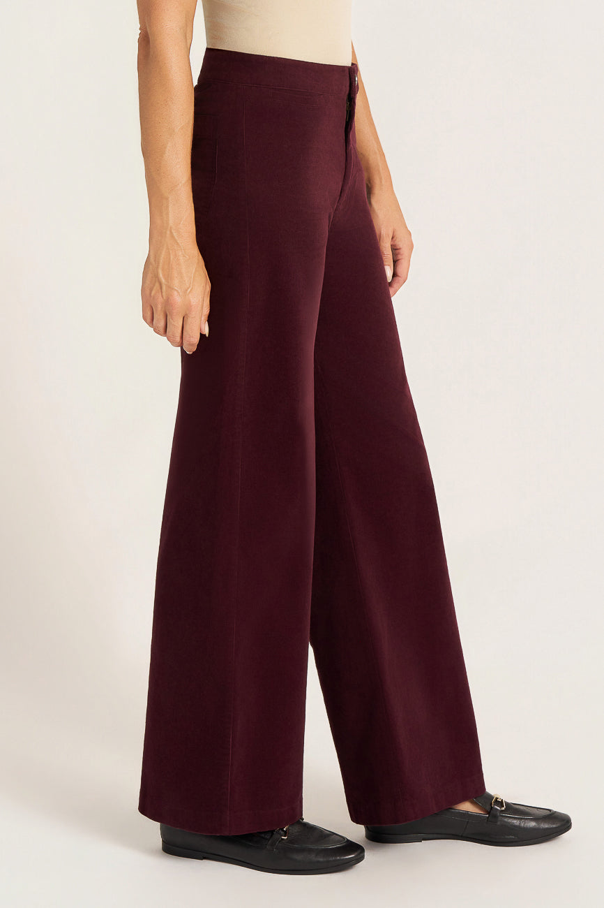 PIPPA CORDUROY STRAIGHT LEG PANT - FIG