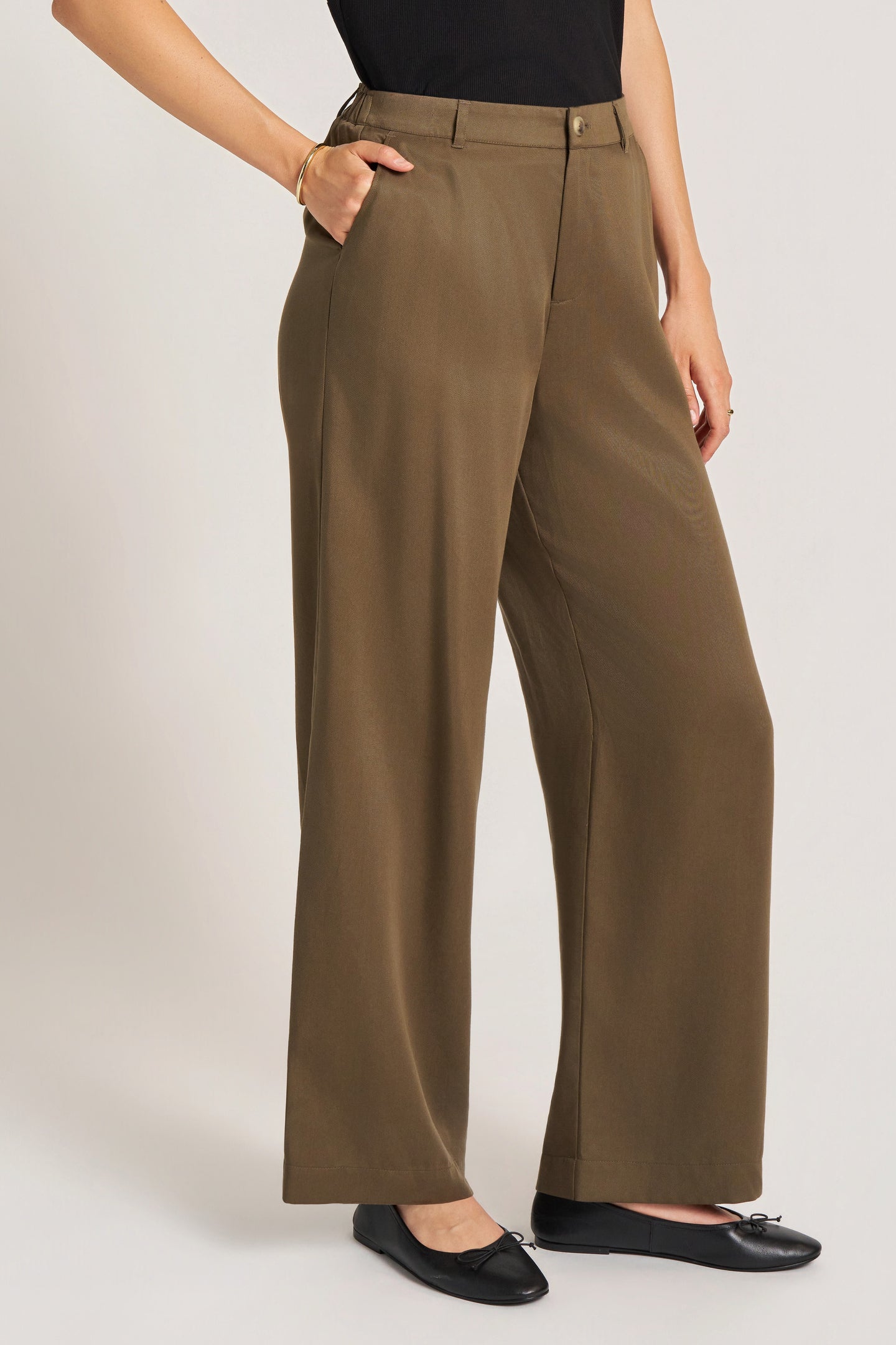 BEXLEY STRAIGHT LEG TROUSER - OLIVE