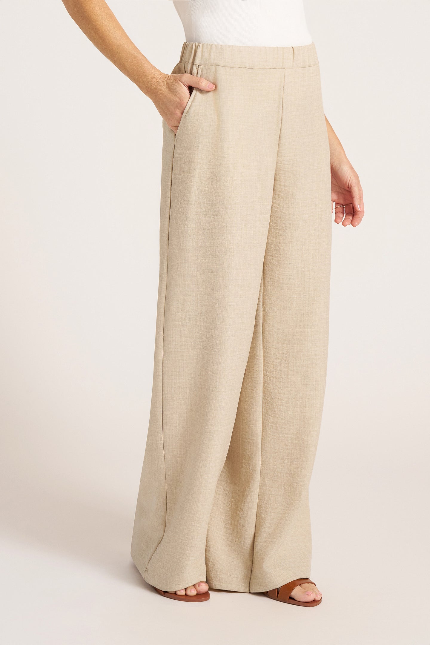 SADIE PULL ON PANT - NATURAL