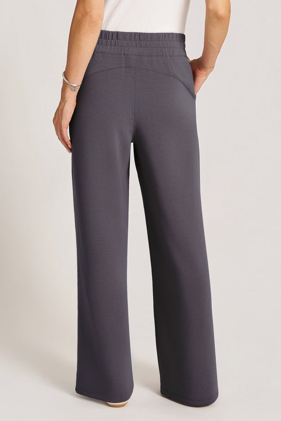 SAYLOR FEATHER FLEX WIDE LEG PANT - GRAPHITE