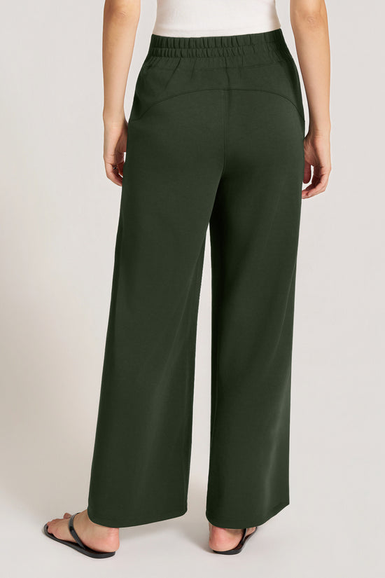 SAYLOR FEATHER FLEX WIDE LEG PANT - HUNTER