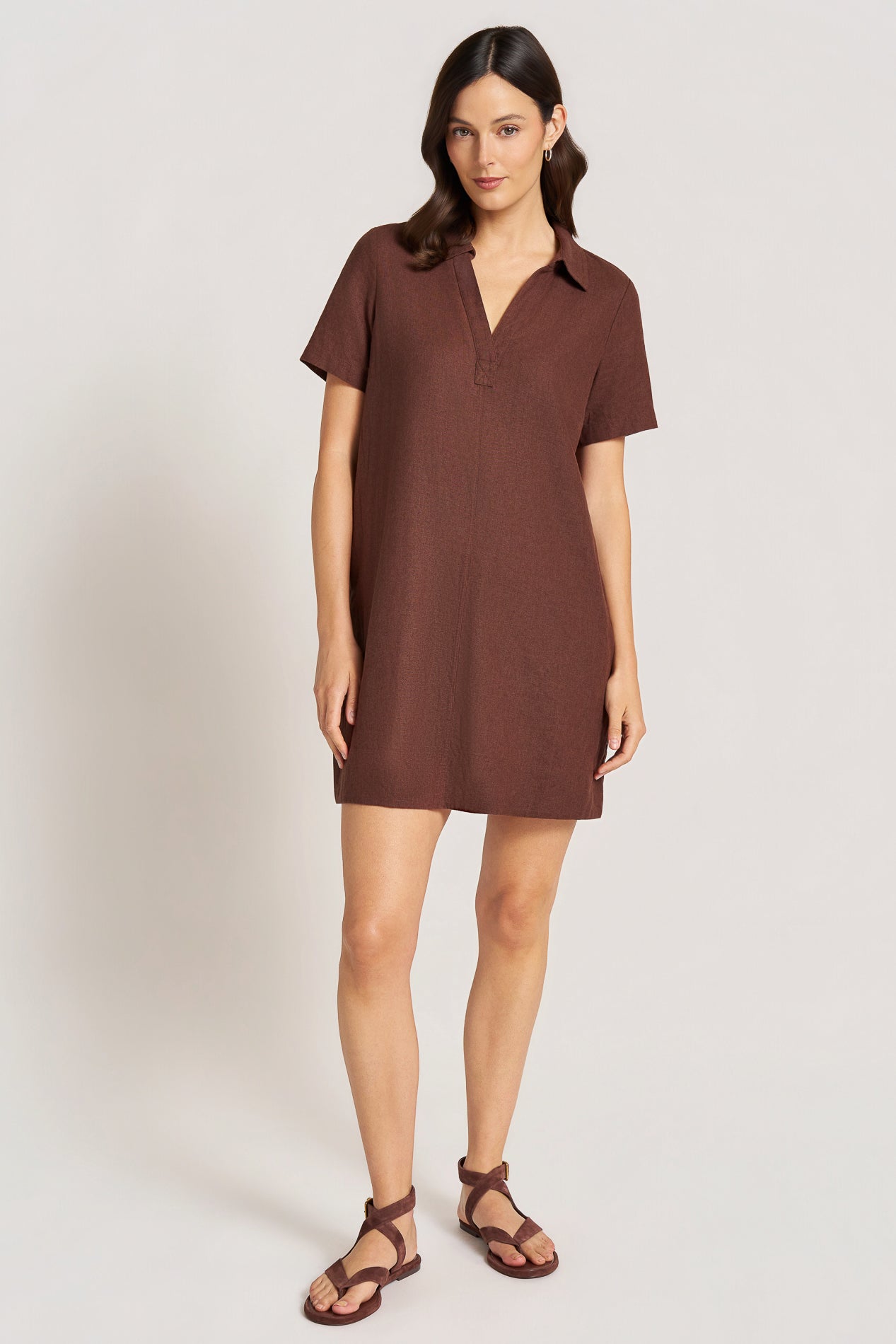 SABLE POPOVER DRESS - CHOCOLATE