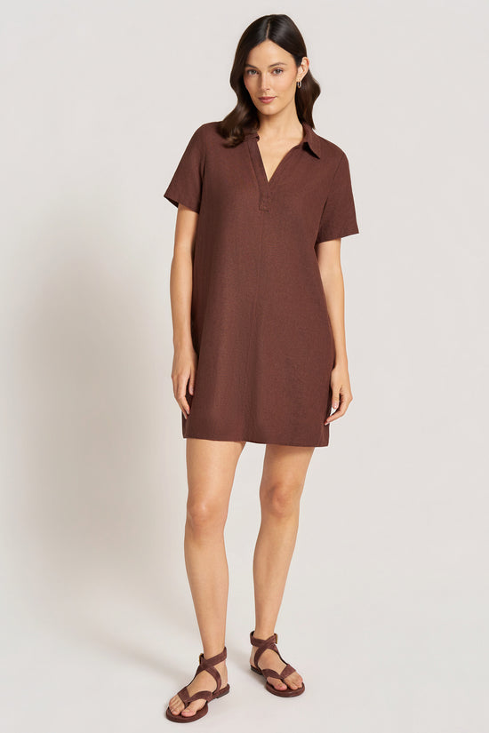 SABLE POPOVER DRESS - CHOCOLATE