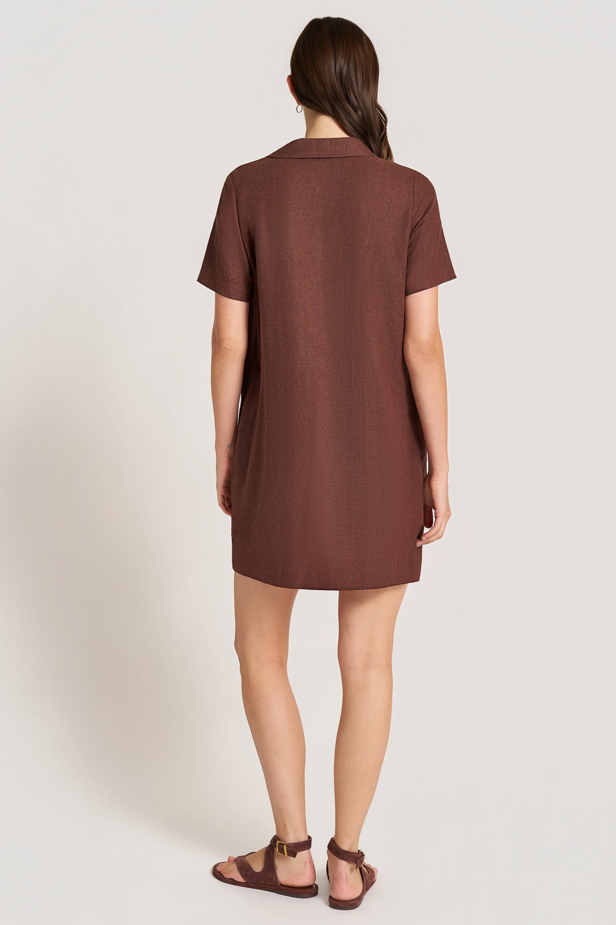 SABLE POPOVER DRESS - CHOCOLATE