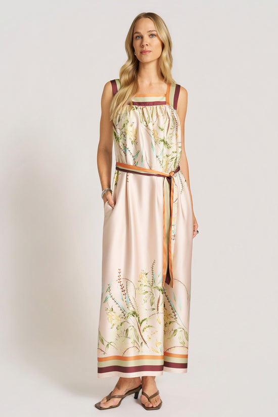 AVIRA PRINTED MAXI DRESS - NATURAL