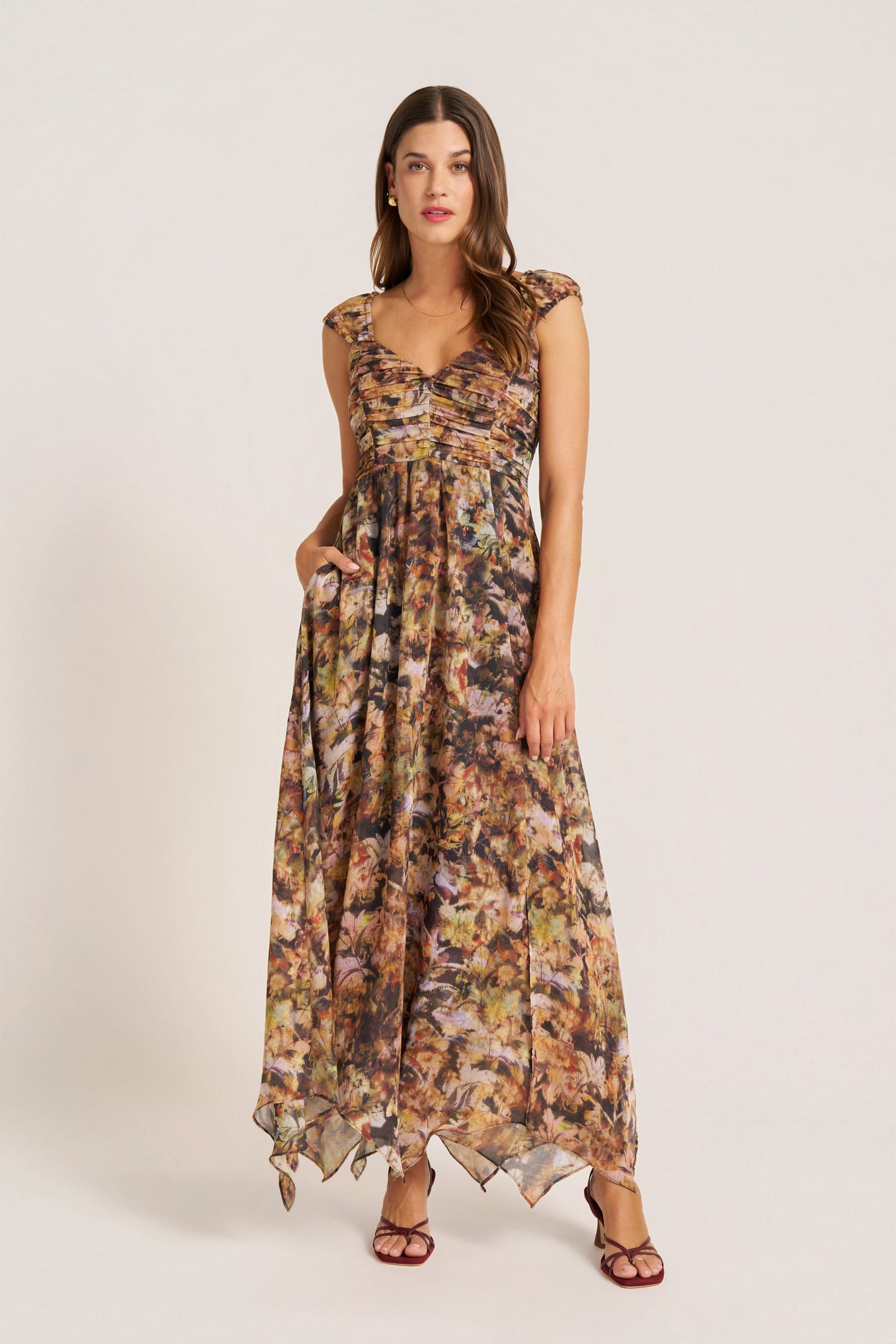 ALEXIAH MAXI DRESS - WALNUT