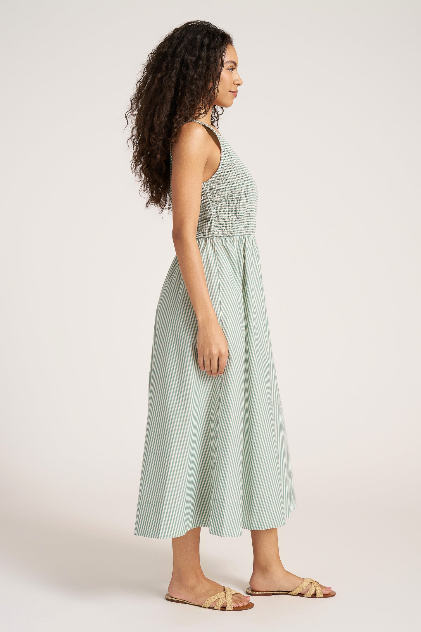 VERONA STRIPE MAXI DRESS - JADE