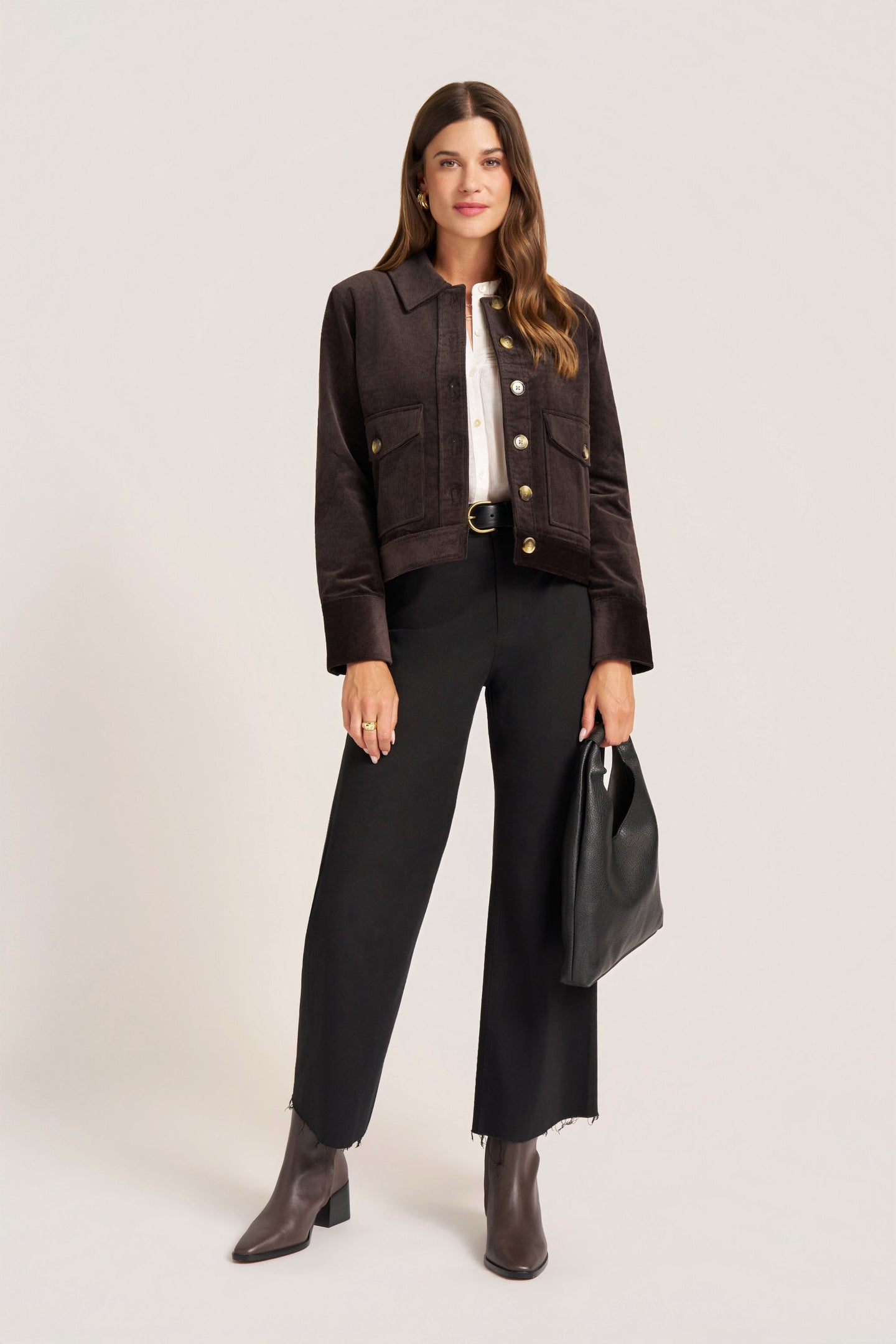 JERI CORDUROY JACKET - DARK BROWN