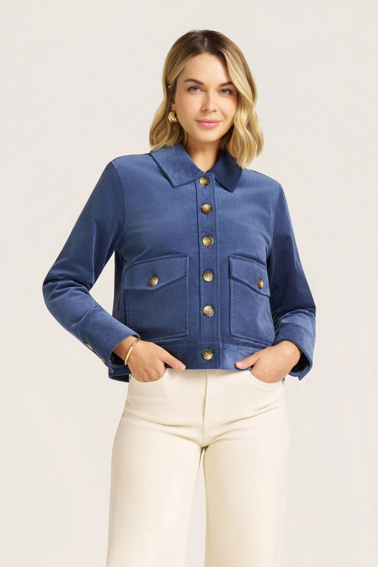 JERI CORDUROY JACKET - FRENCH BLUE