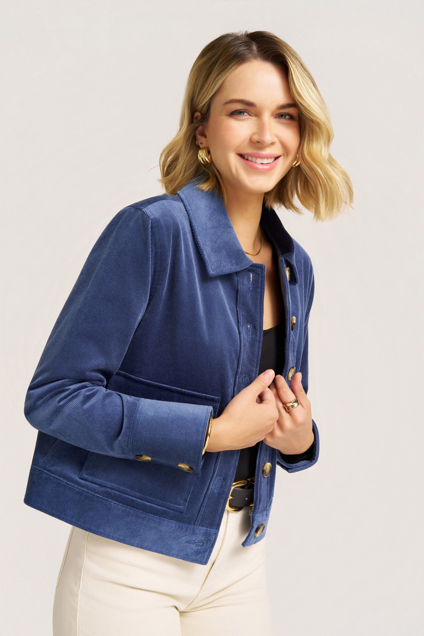JERI CORDUROY JACKET - FRENCH BLUE