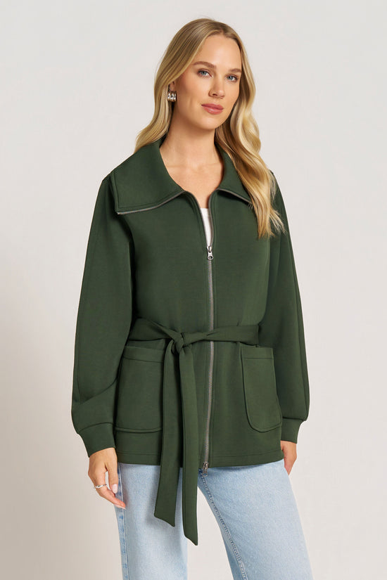PENNY FEATHER FLEX COAT - HUNTER