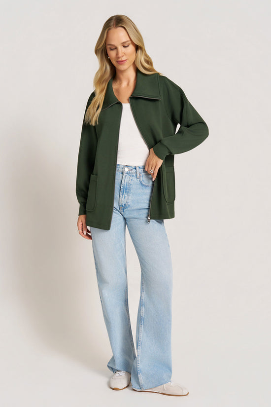 PENNY FEATHER FLEX COAT - HUNTER