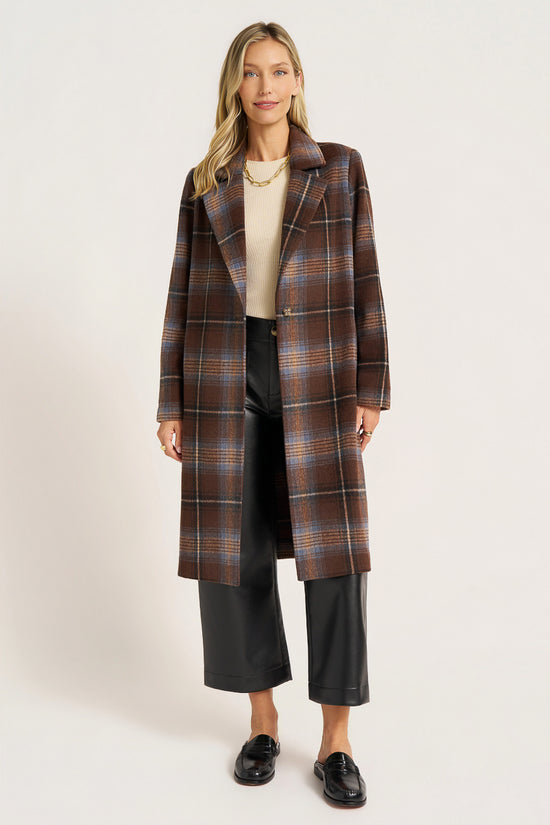 WARREN COAT - MOCHA/SKY