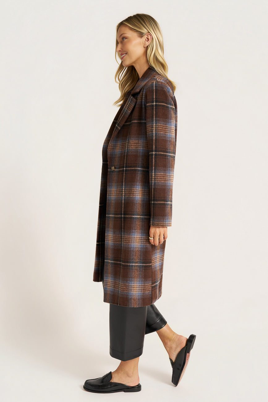 WARREN COAT - MOCHA/SKY