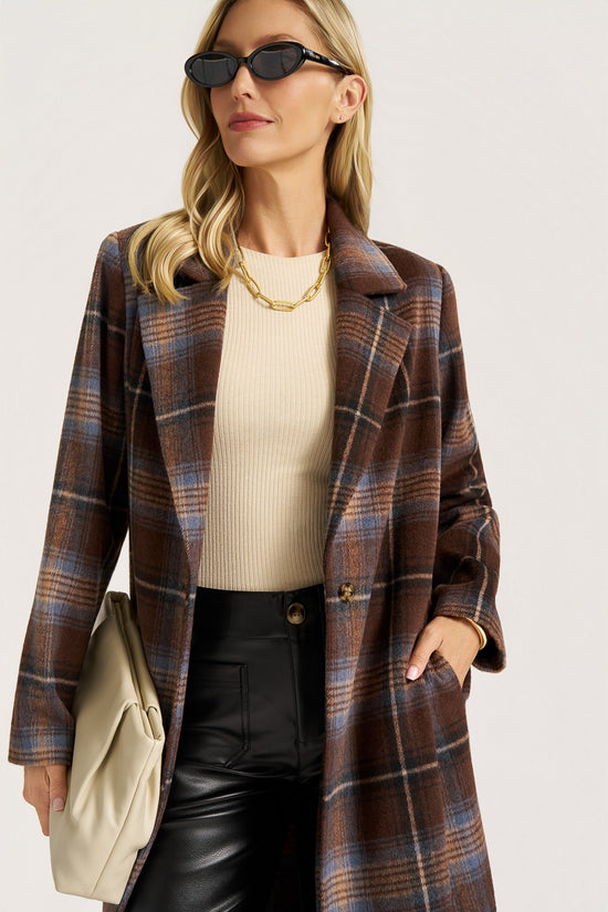 WARREN COAT - MOCHA/SKY