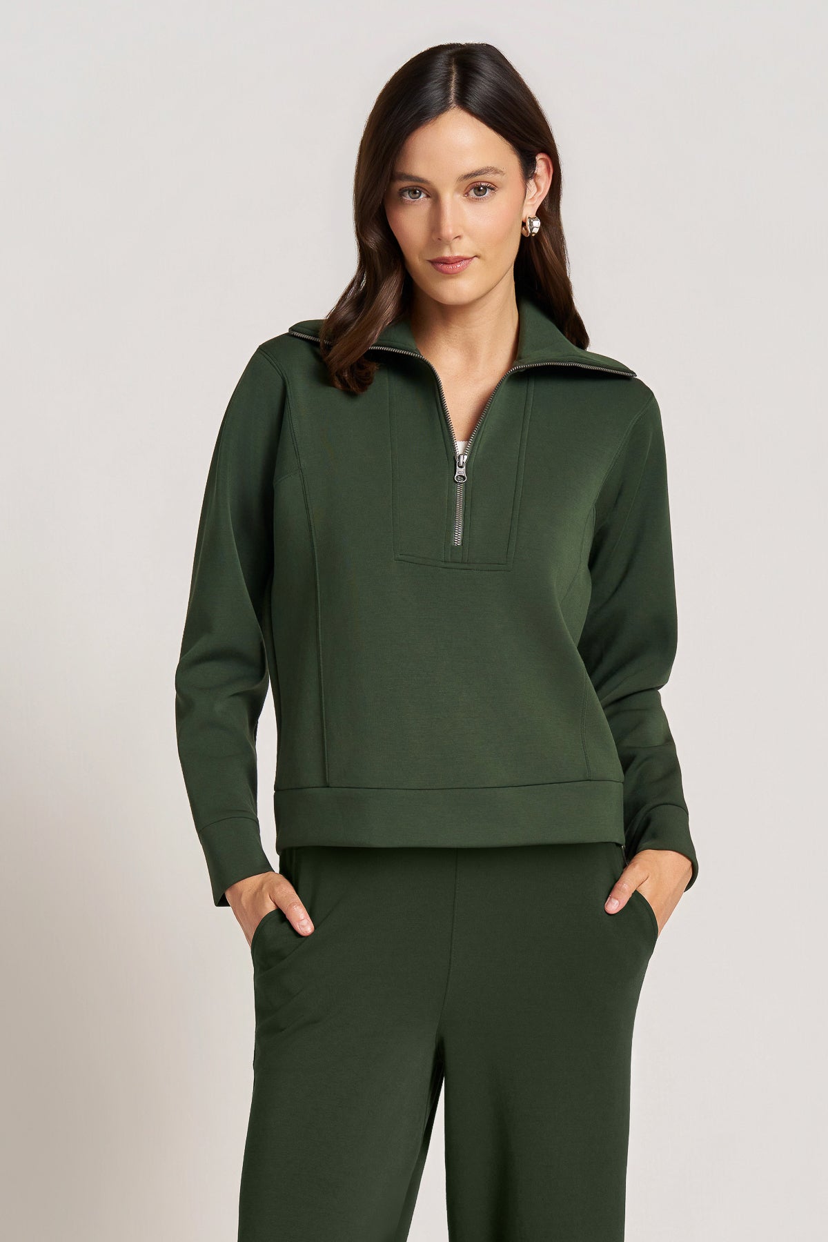 FARRAH FEATHER FLEX HALF ZIP - HUNTER