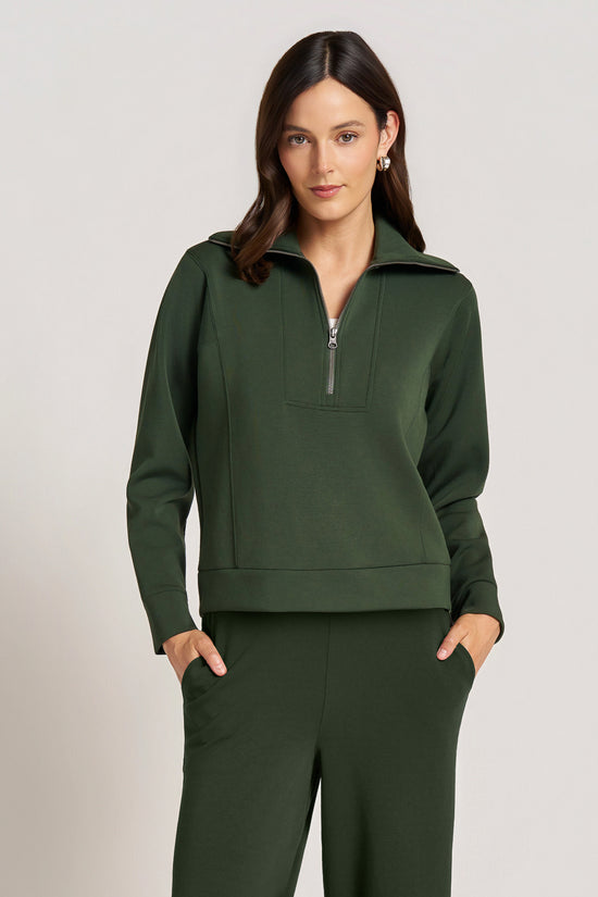 FARRAH FEATHER FLEX HALF ZIP - HUNTER