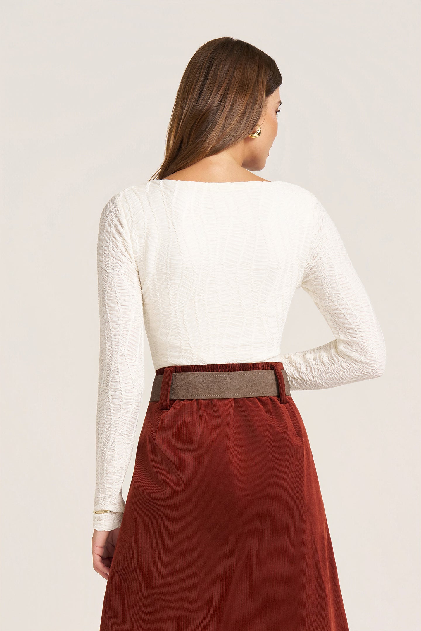 ROWAN SCOOP NECK TOP - IVORY