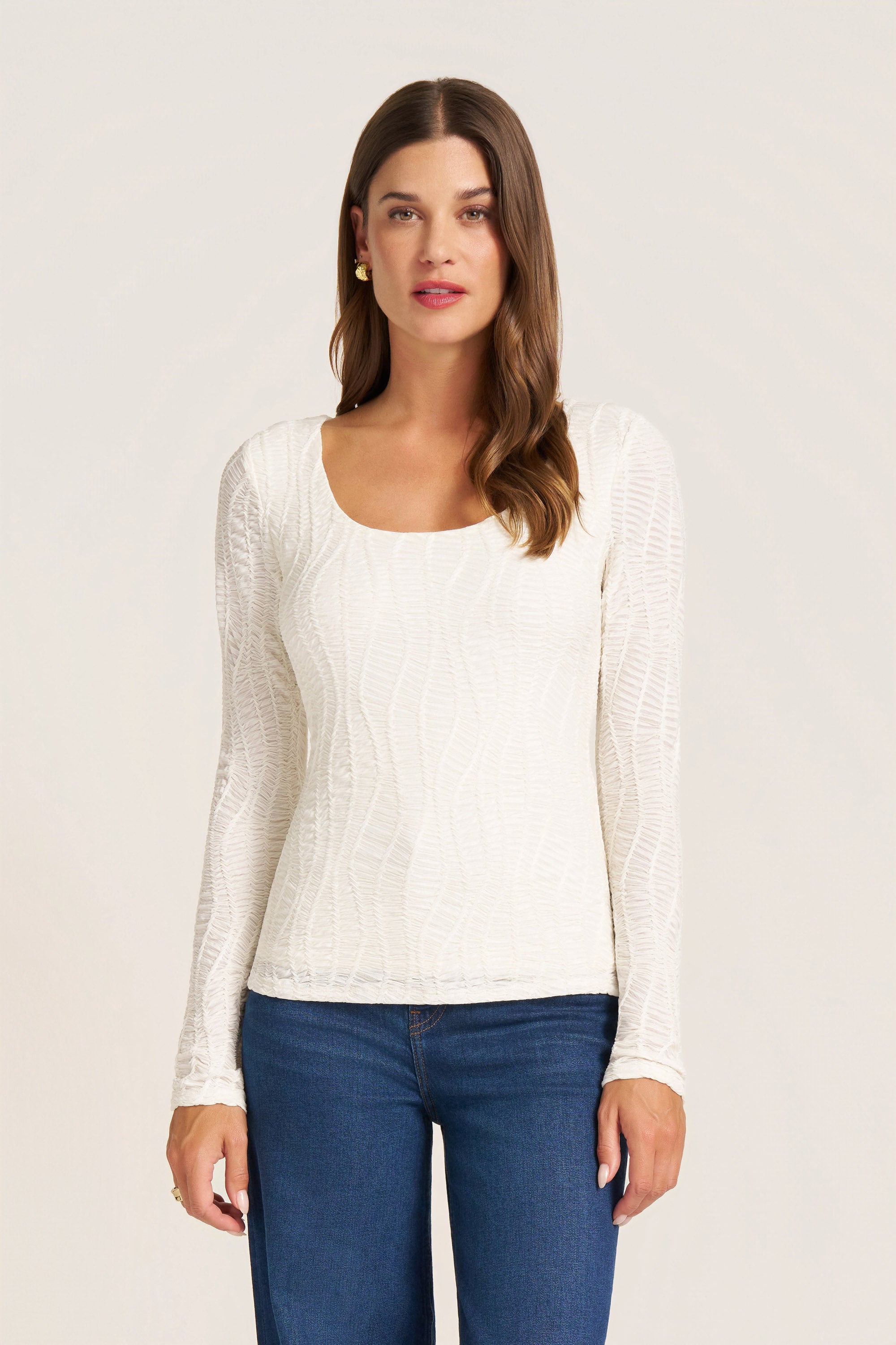 ROWAN SCOOP NECK TOP - IVORY – mattym