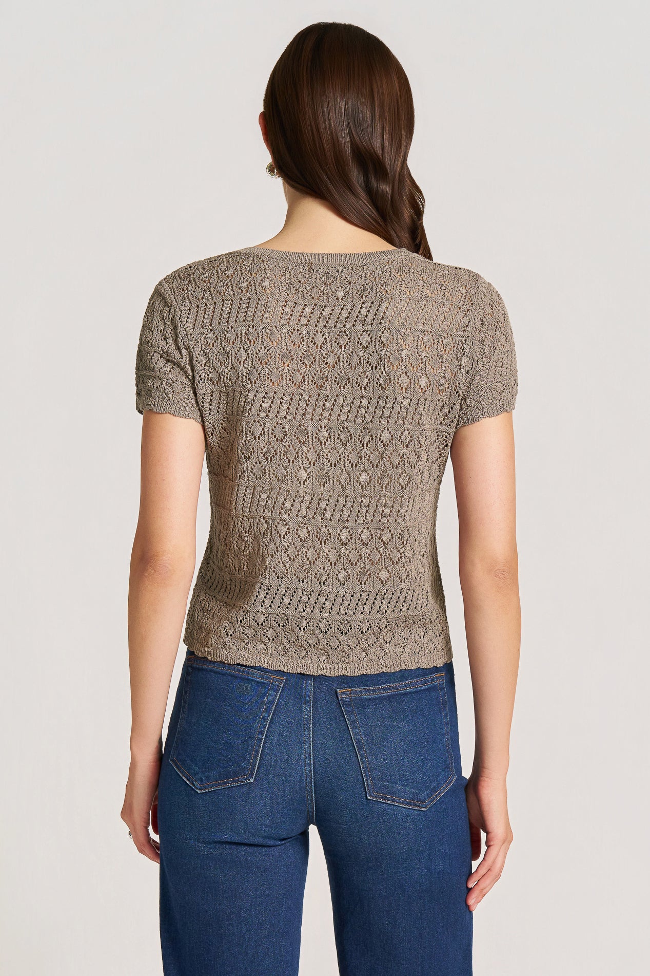 ORLA SHORT SLEEVE TOP - DUSTY-OLIVE
