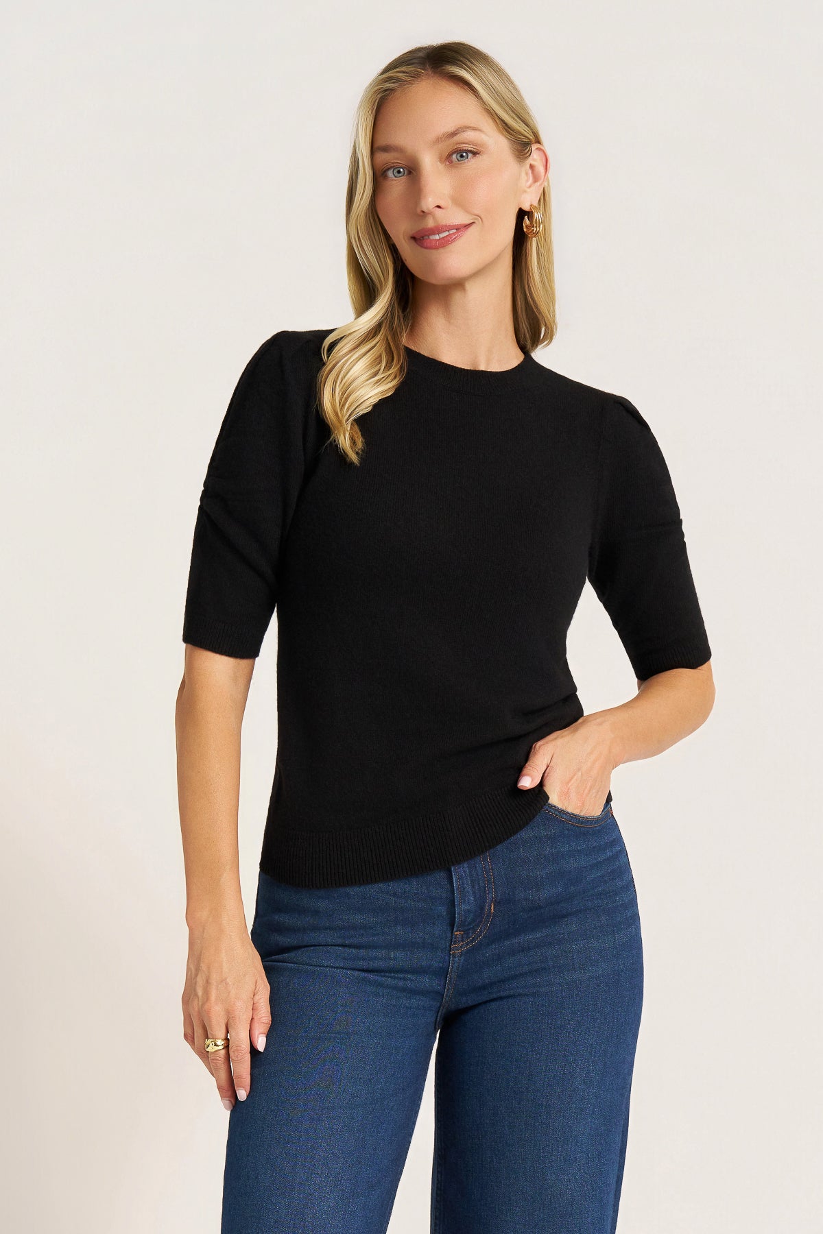 EVERLY SWEATER TOP - BLACK