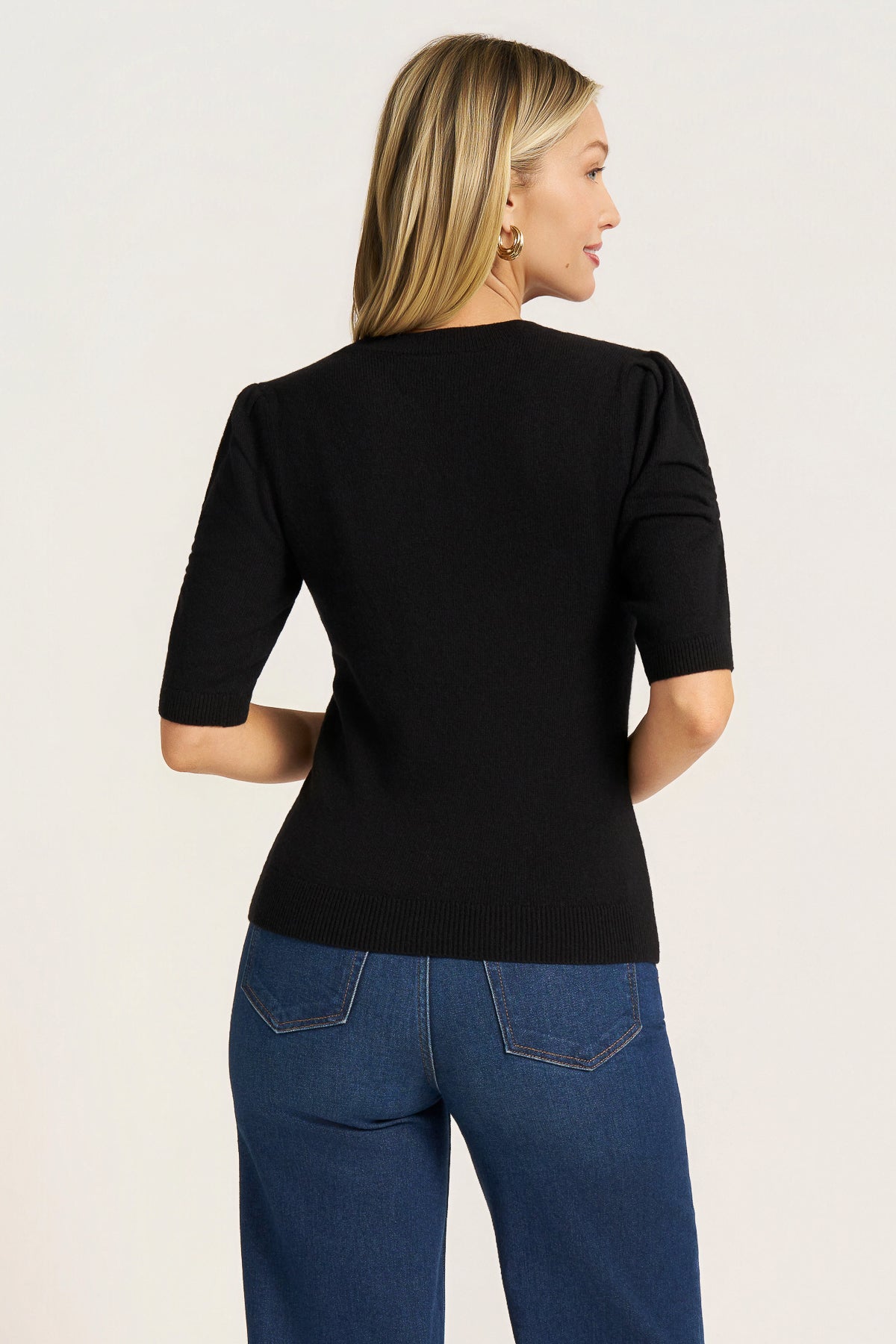 EVERLY SWEATER TOP - BLACK