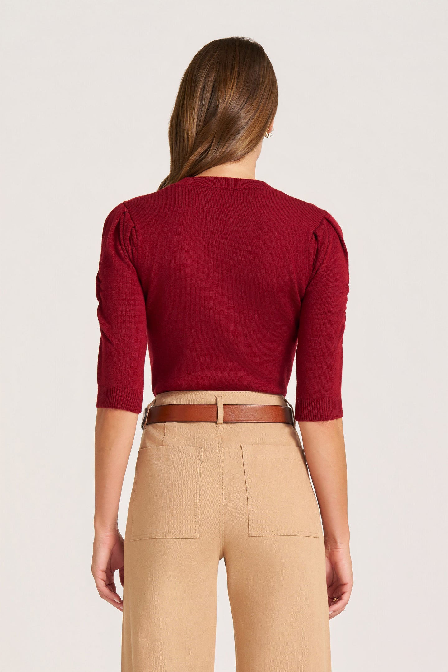 EVERLY SWEATER TOP - WINE