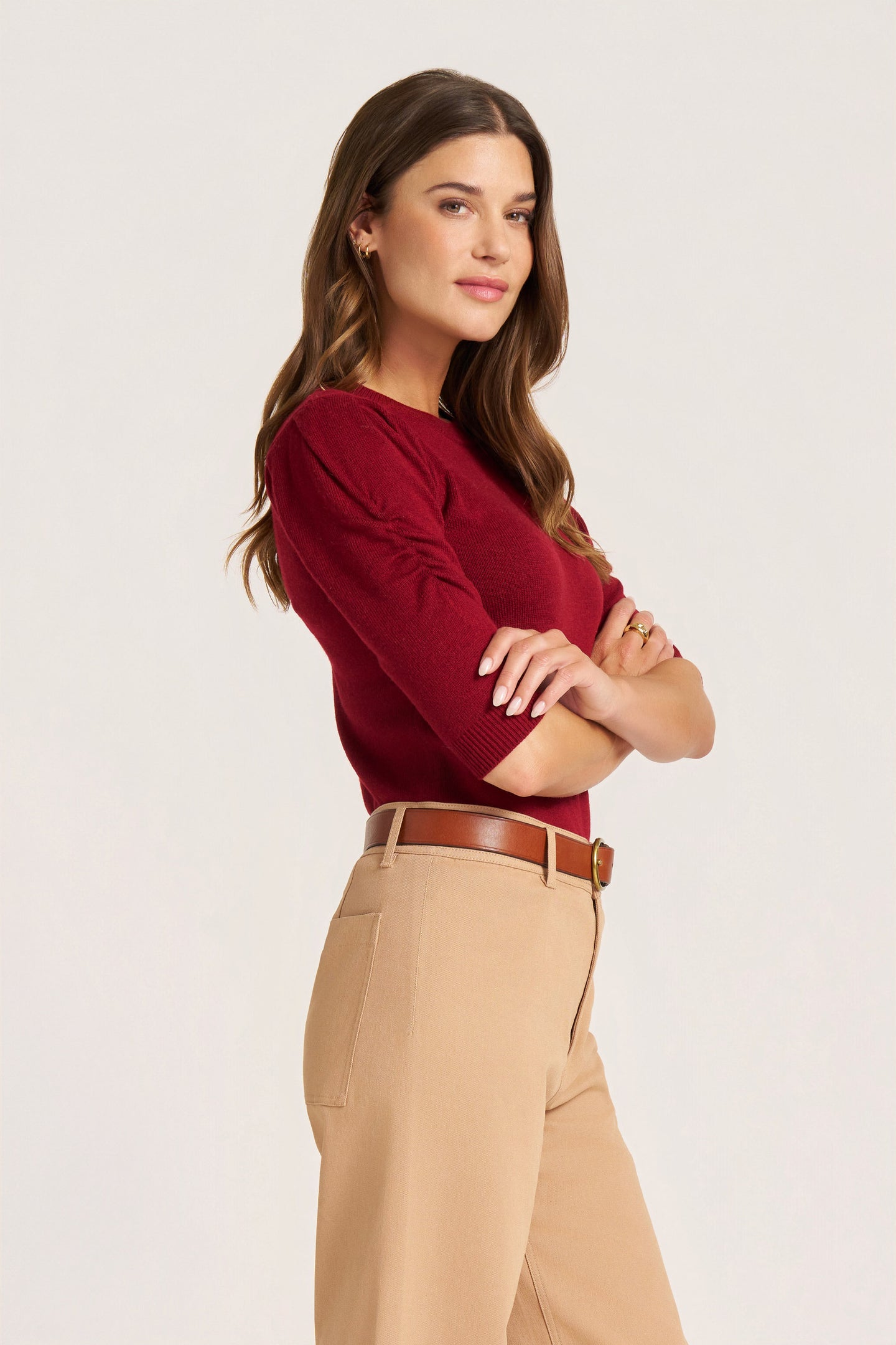 EVERLY SWEATER TOP - WINE