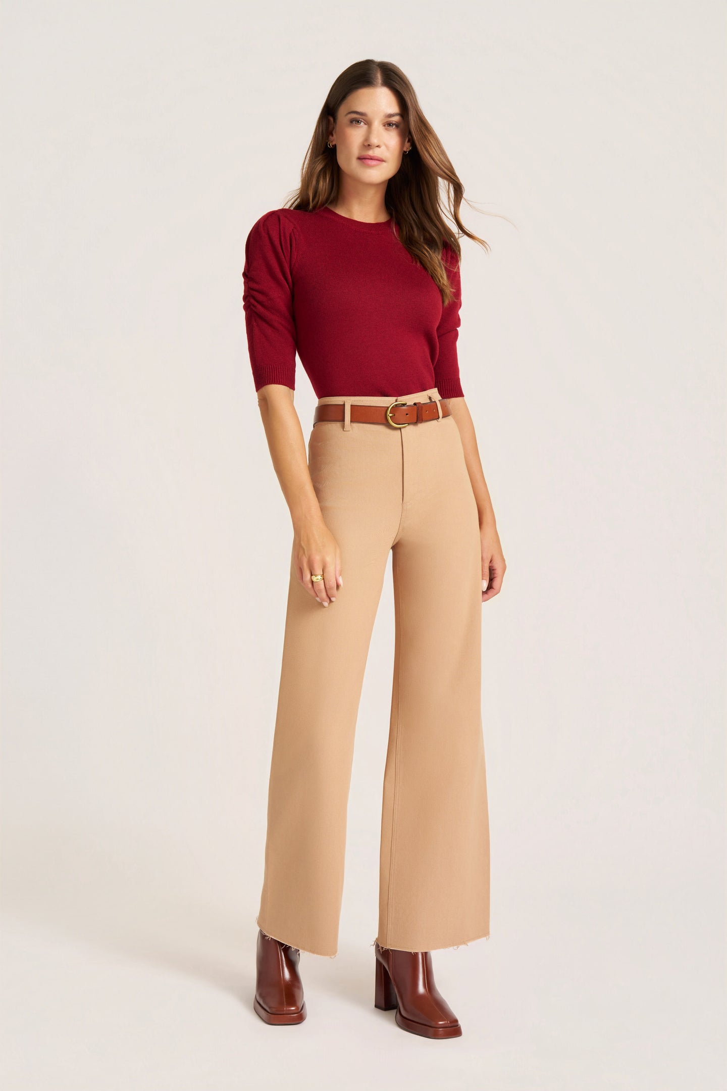 EVERLY SWEATER TOP - WINE
