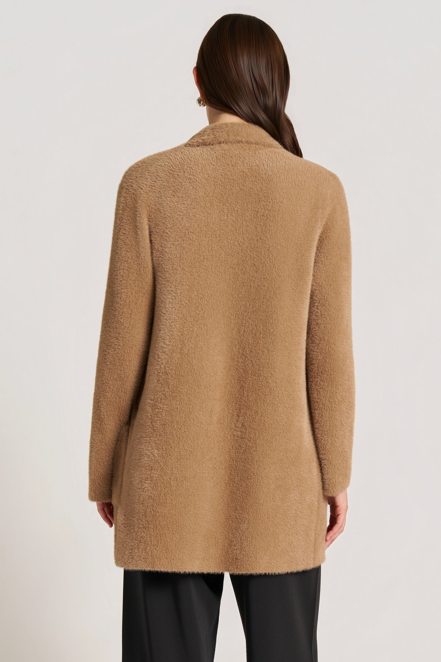 VESPER TWO-BUTTON COATIGAN - CAMEL
