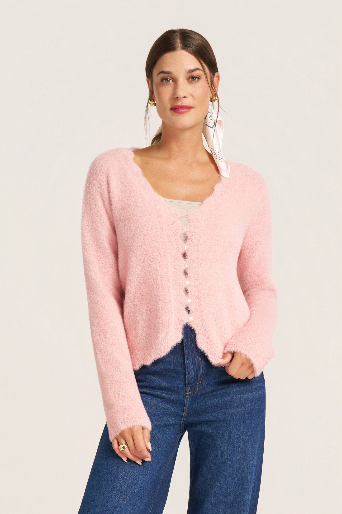 DELFINA CARDIGAN - BLUSH