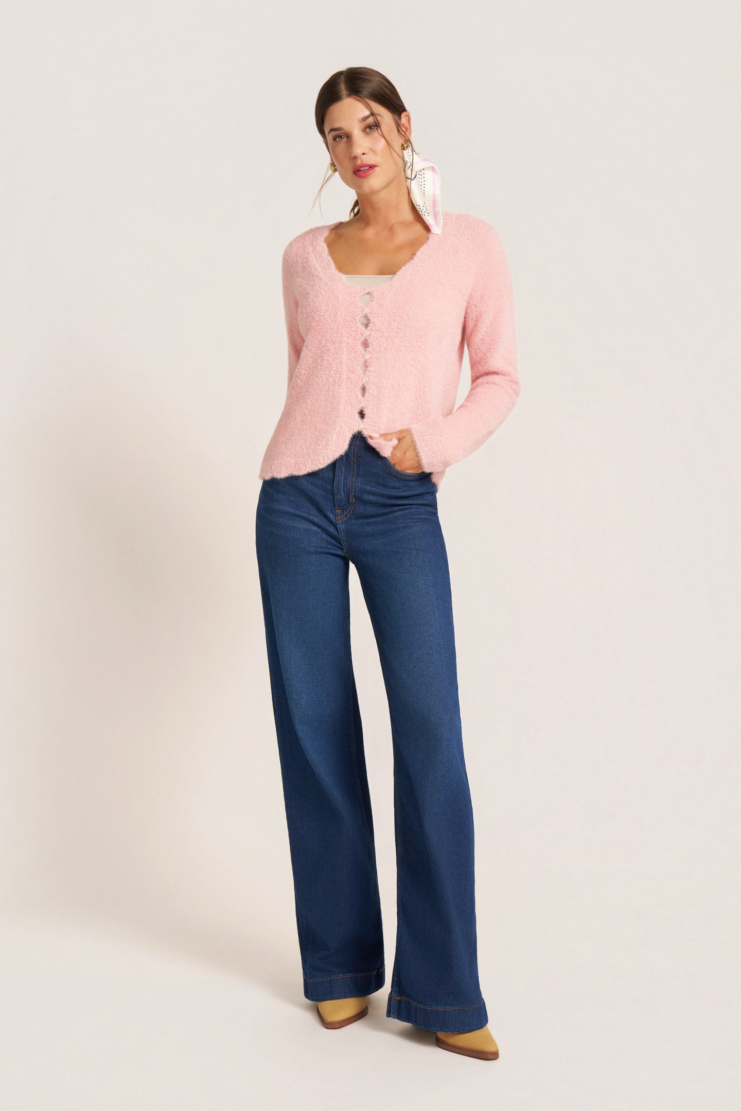 DELFINA CARDIGAN - BLUSH
