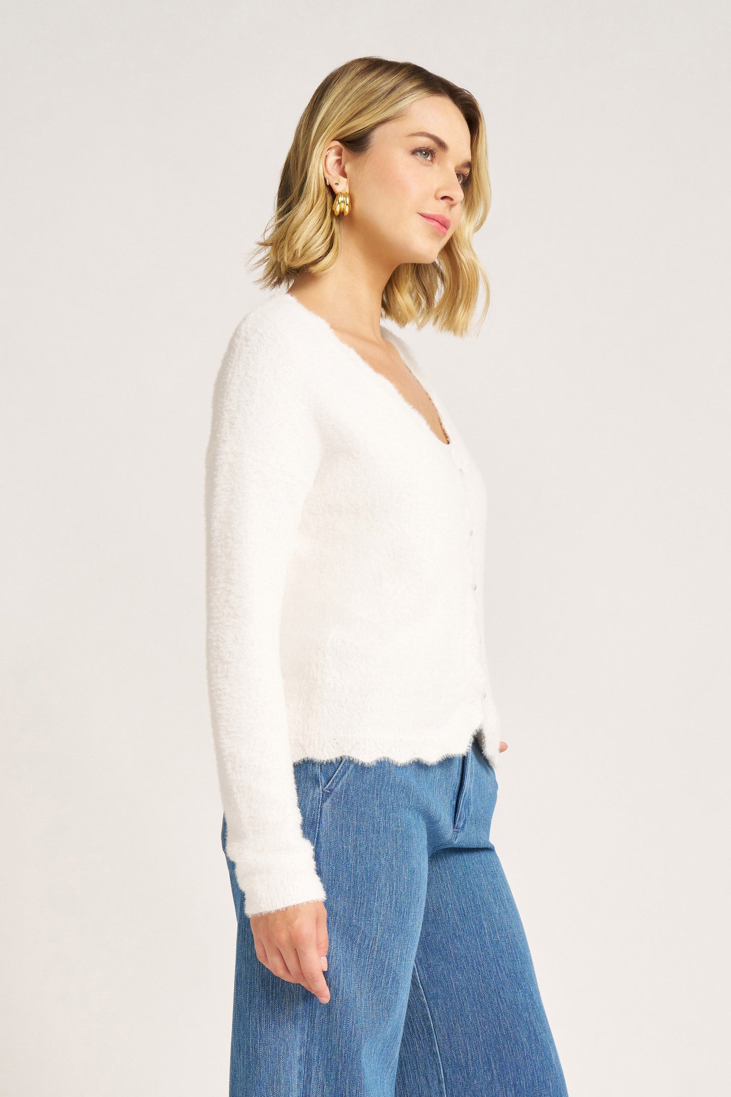 DELFINA CARDIGAN - IVORY