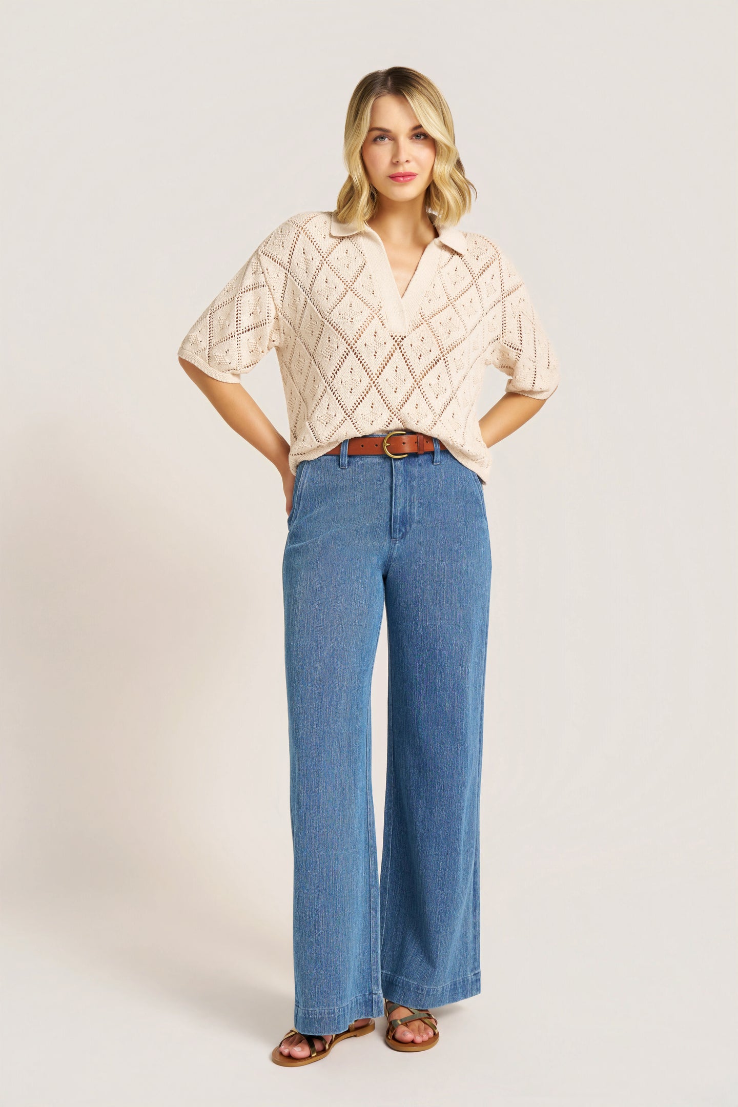 JASMINE CROCHET TOP - NATURAL