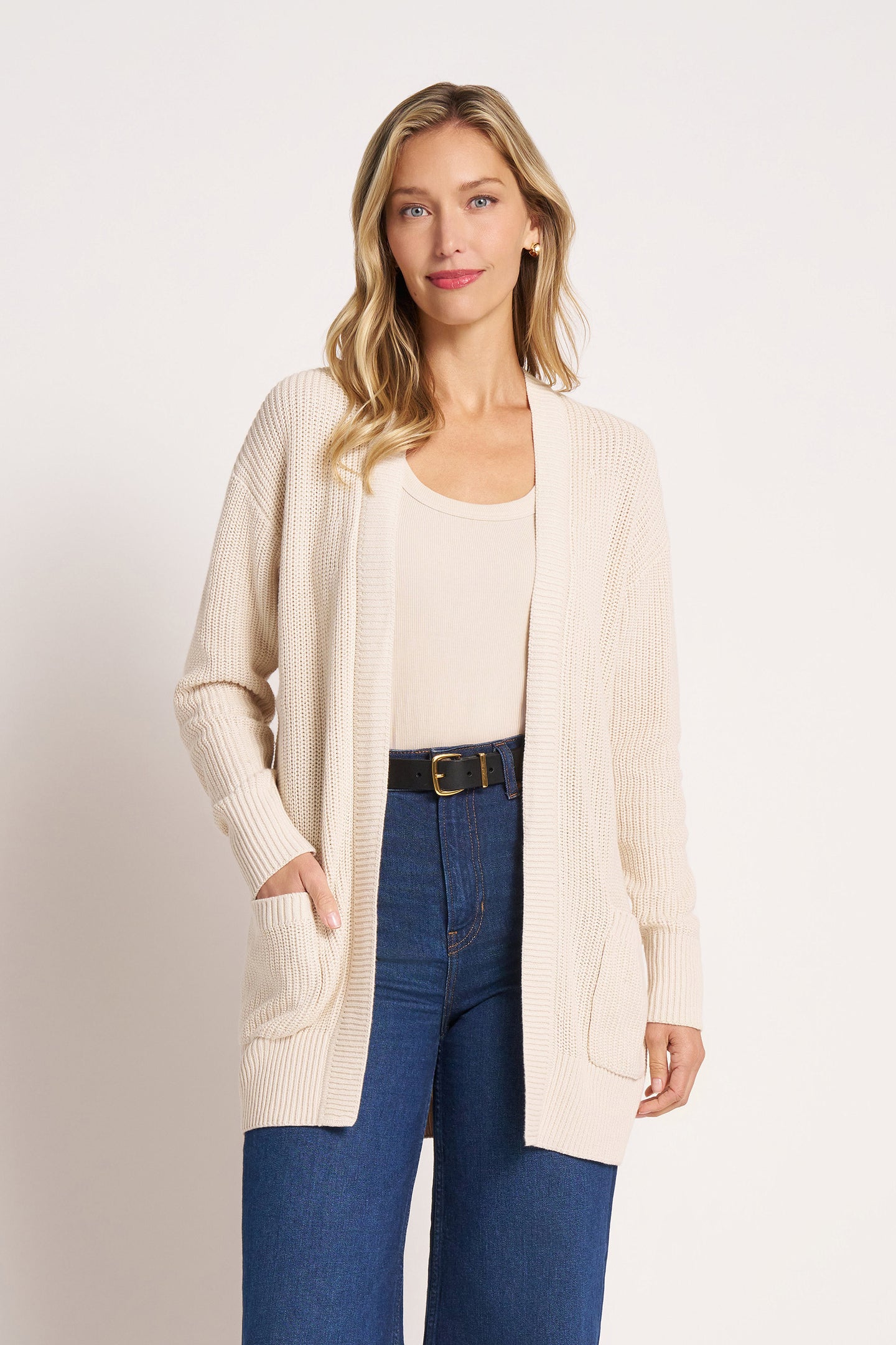 MARIN COTTON CARDIGAN - NATURAL