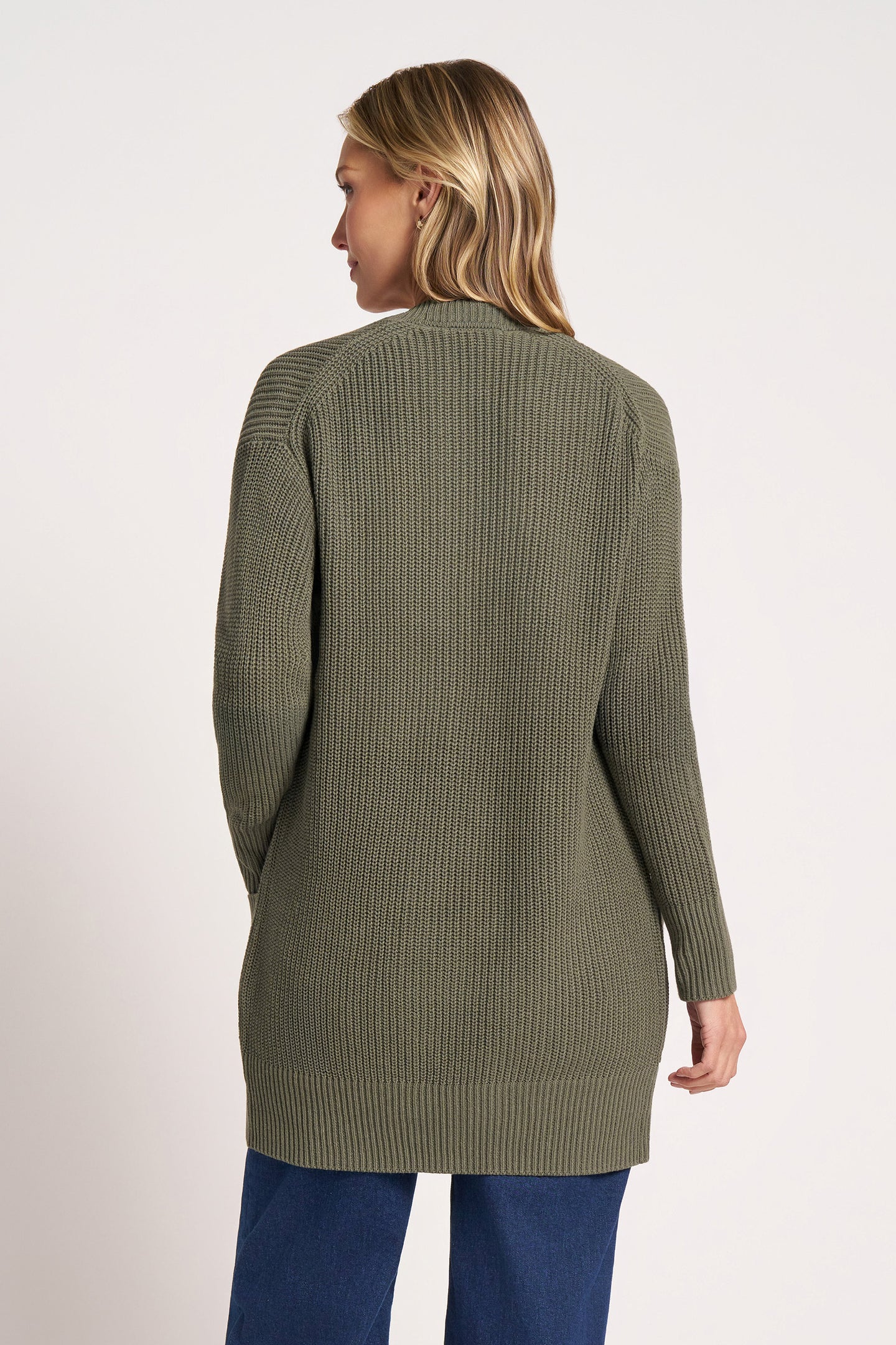 MARIN COTTON CARDIGAN - OLIVE