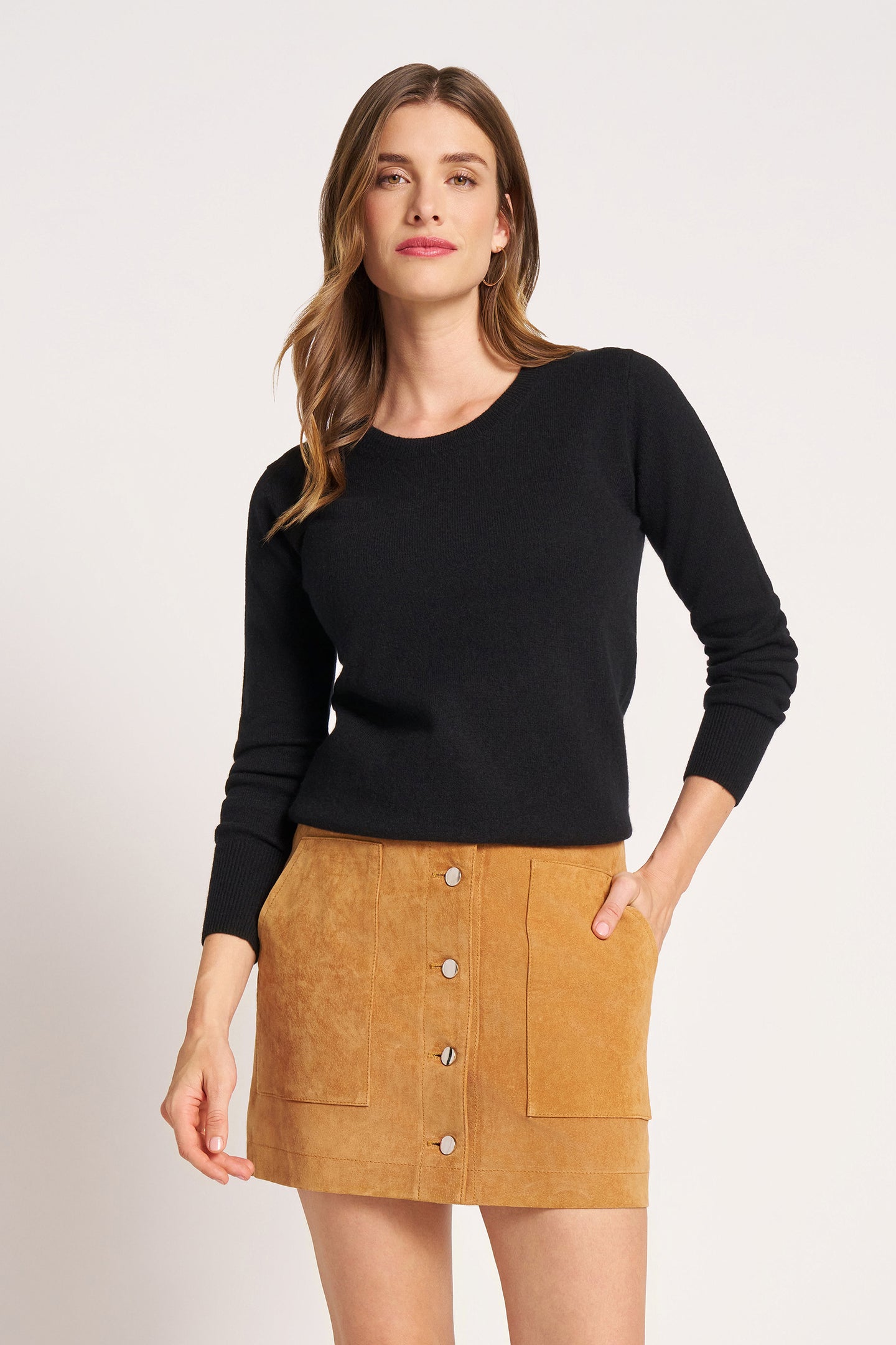 GRAMERCY CASHMERE CREW - BLACK