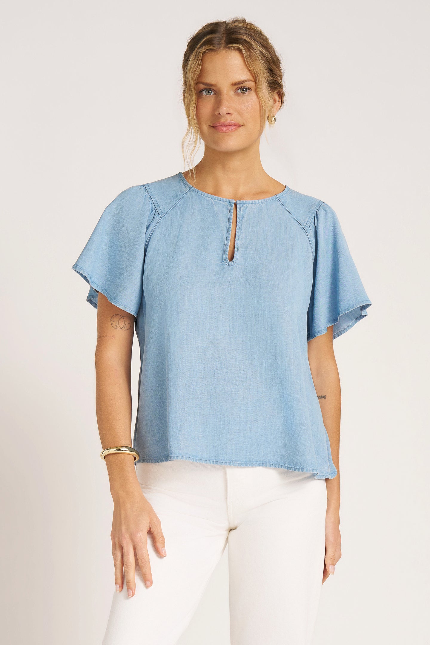 HAYDEN CHAMBRAY TOP - CHAMBRAY