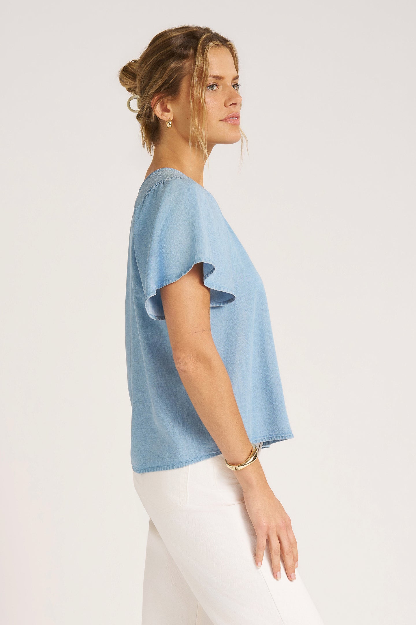 HAYDEN CHAMBRAY TOP - CHAMBRAY