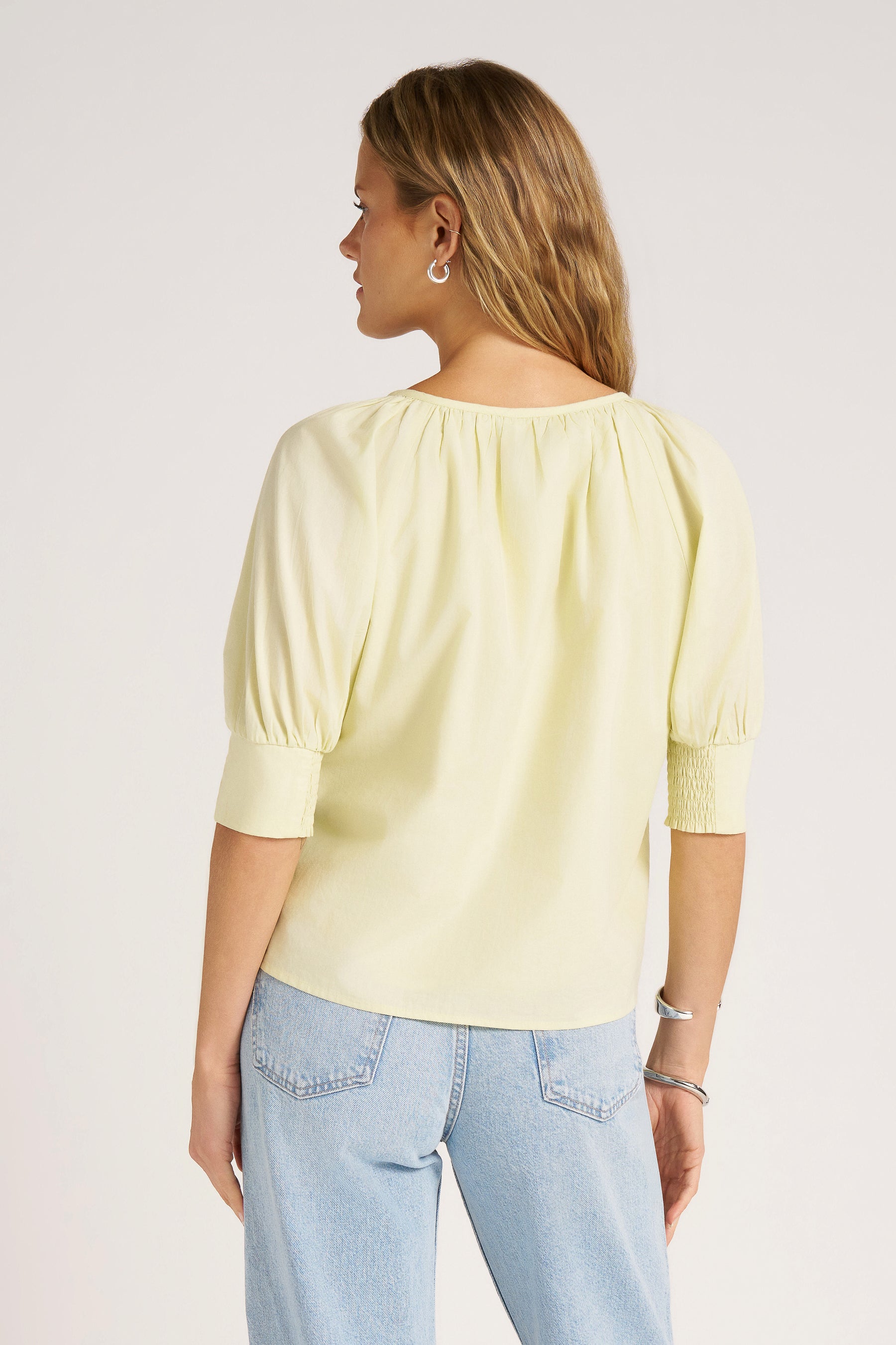 LUMA PUFF SLEEVE POPOVER TOP - LEMONDROP – mattym