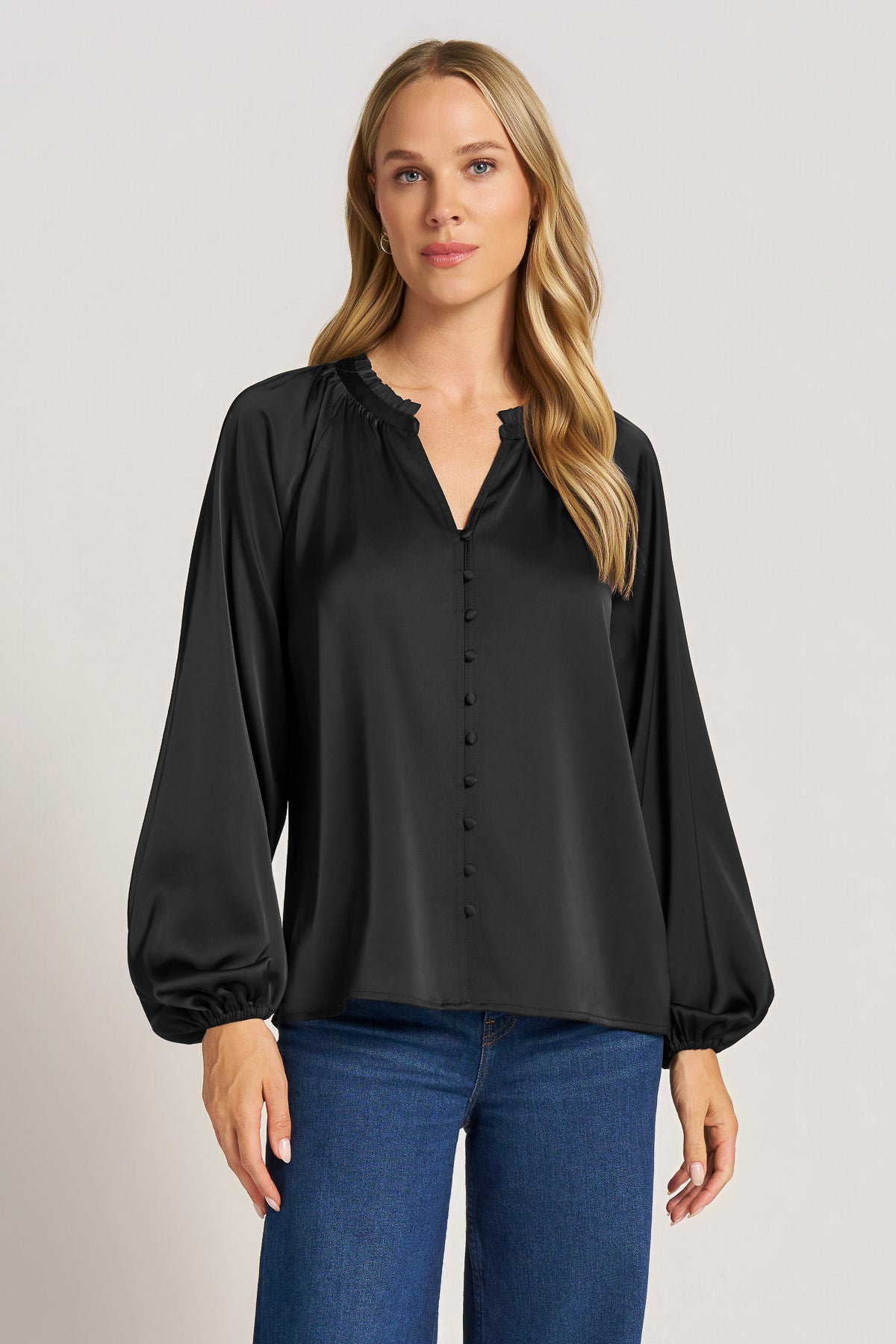 LOTTIE L/S BLOUSE - BLACK
