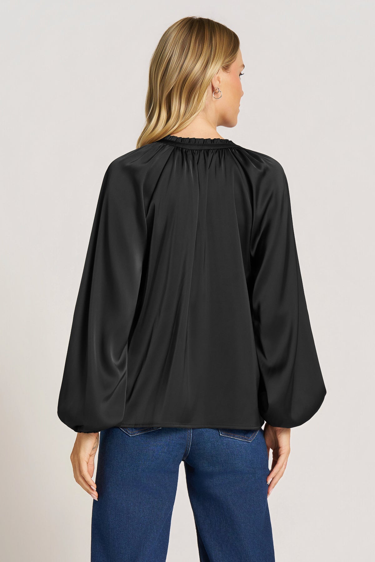 LOTTIE L/S BLOUSE - BLACK