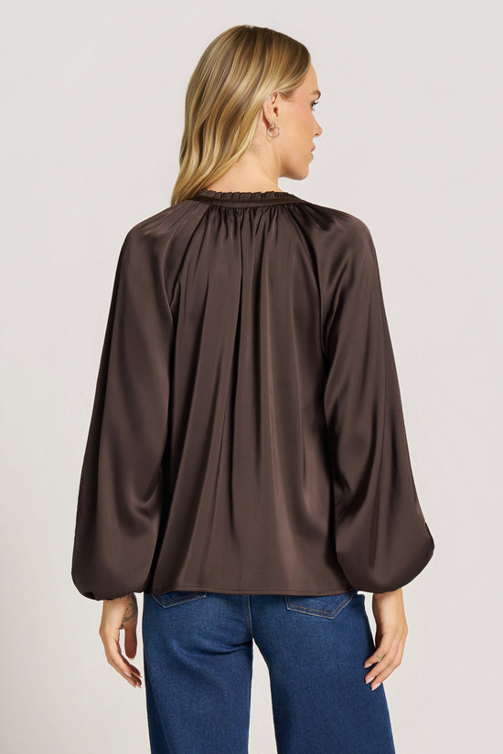 LOTTIE L/S BLOUSE - CHOCOLATE
