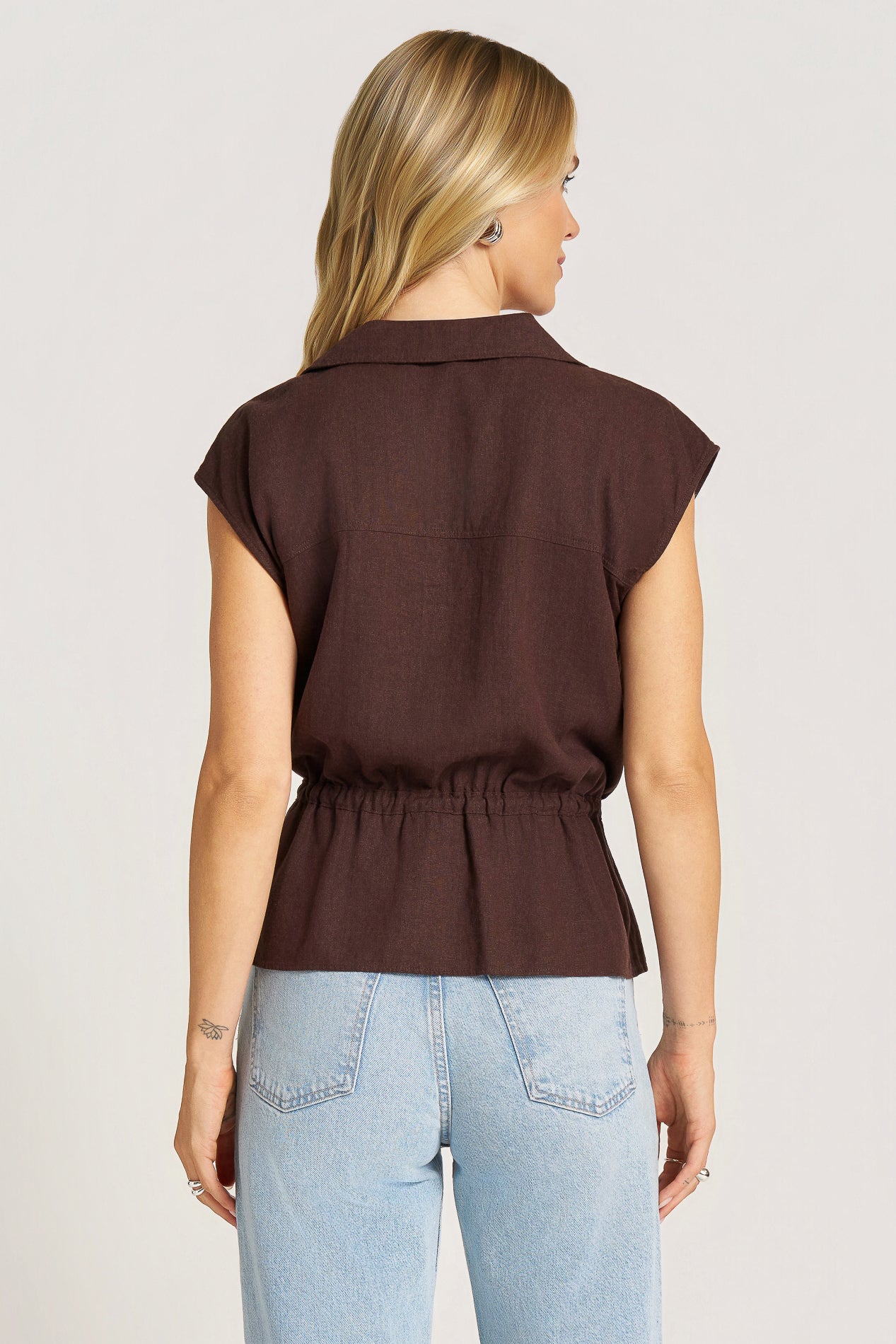 MARANI UTILITY TOP - CHOCOLATE