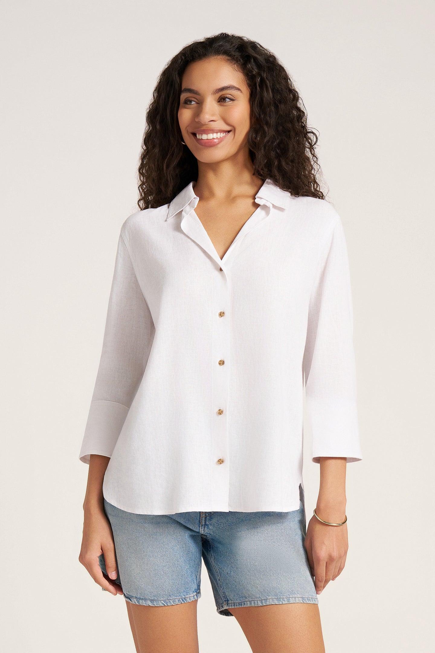 CHRYSTIE BUTTON UP - VELLUM