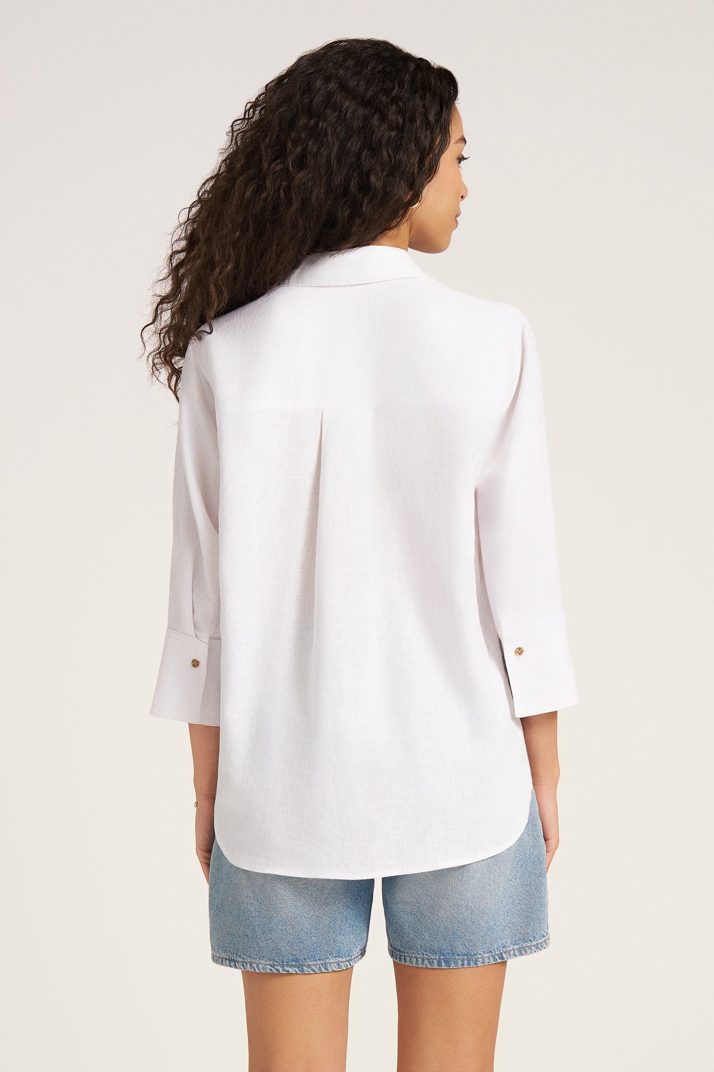 CHRYSTIE BUTTON UP - VELLUM